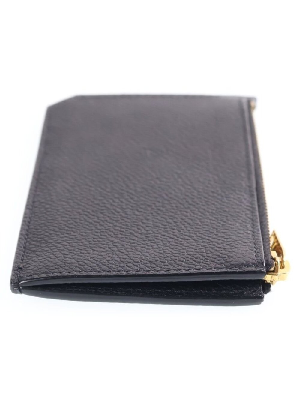 Saint Laurent Paris Embossed Leather Zip Fragment Case Black Coin Purse - Picture 3 of 6